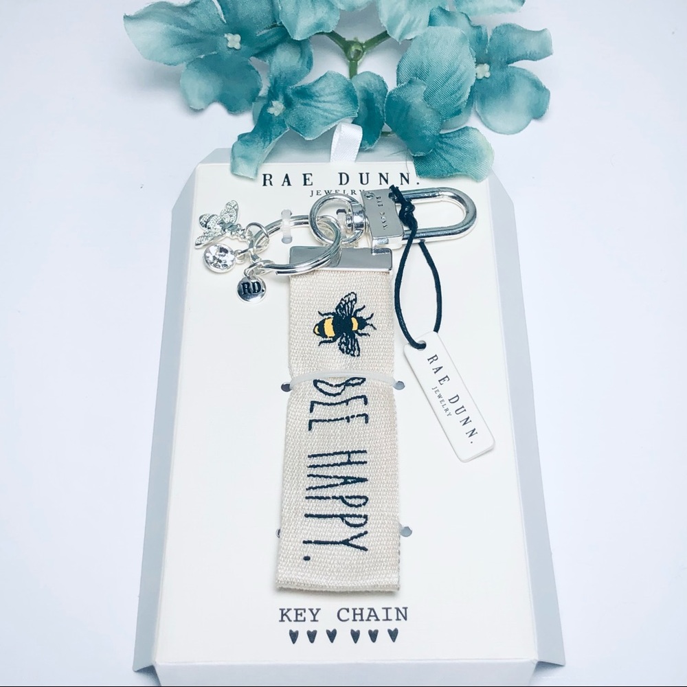 🆕Rae Dunn | ‘BEE HAPPY’ Keychain